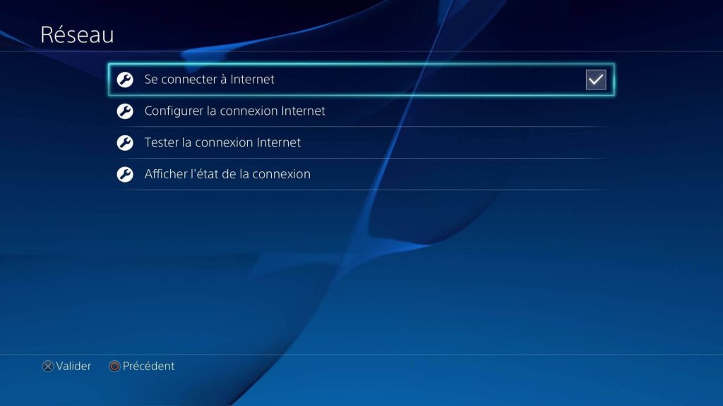 PS5 connexion internet impossible